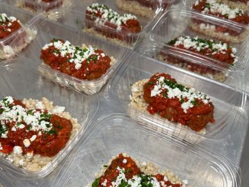 Feta Lamb Kofta in Spiced Tomato Sauce with Couscous Feta Lamb Kofta in Spiced Tomato Sauce with Couscous