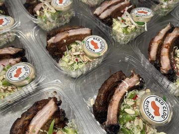 BBQ Pork Ribs with Almond Sesame Slaw BBQ Pork Ribs with Almond Sesame Slaw