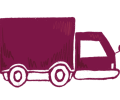 hand drawn delivery truck